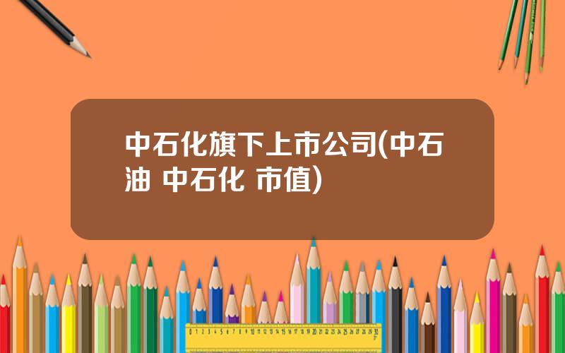 中石化旗下上市公司(中石油 中石化 市值)
